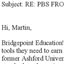 The Colleges' Responses