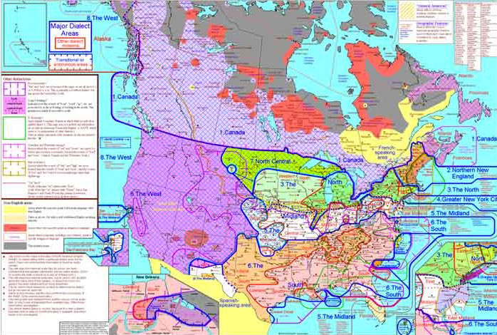 Interactive Map: North American English Dialects